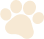one solid, stylized paw prints (likely dog or cat) in the orange/brown color.
